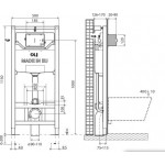 Инсталляция для унитаза Oli 120 099949 с клавишей Iplate